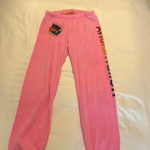 Pink aviator nation size M sweats